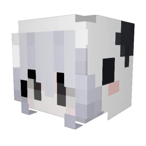 _kyu_09 Minecraft avatar head, 3D render