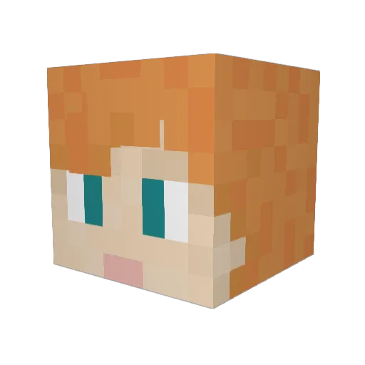 _kyui_ Minecraft avatar head, 3D render