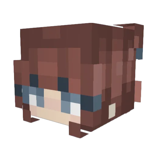 _laine_ Minecraft avatar head, 3D render
