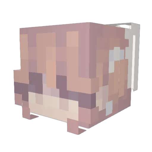_lavndr Minecraft avatar head, 3D render