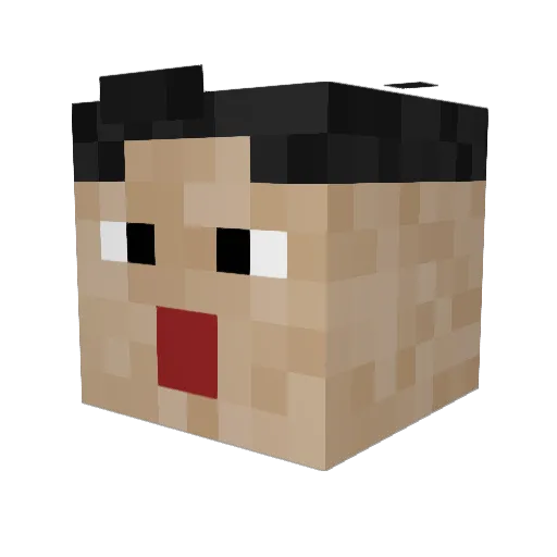 _laxen_ Minecraft avatar head, 3D render
