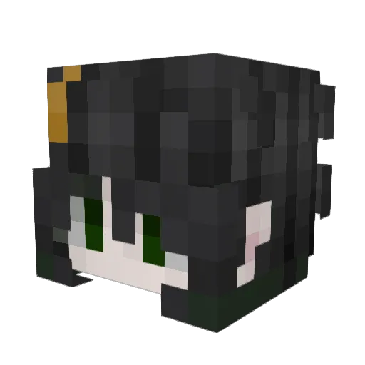 _leafXD_ Minecraft avatar head, 3D render
