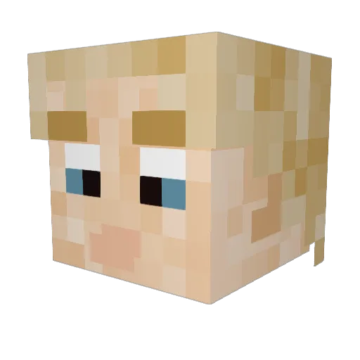 _leijon_ Minecraft avatar head, 3D render