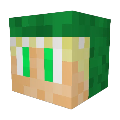 _lel0n_ Minecraft avatar head, 3D render