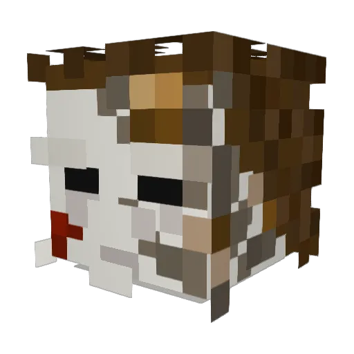 _lemin_ade_ Minecraft avatar head, 3D render