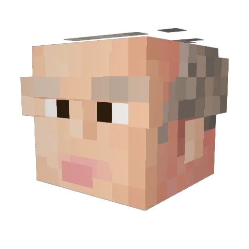 _lemoninfluence Minecraft avatar head, 3D render
