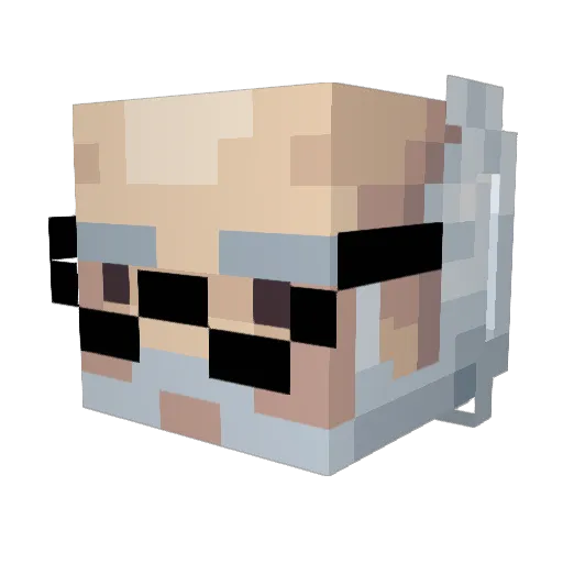 _leomoon_ Minecraft avatar head, 3D render