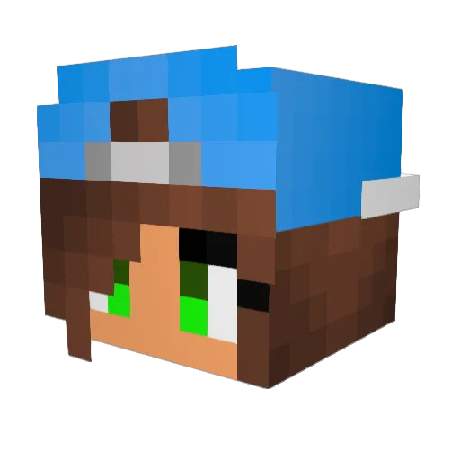_lia_mc Minecraft avatar head, 3D render