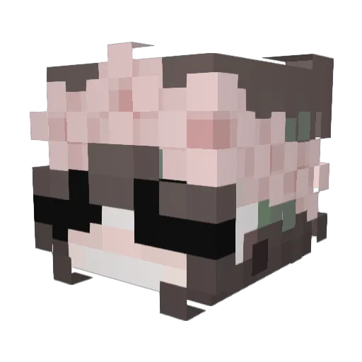 _liby Minecraft avatar head, 3D render