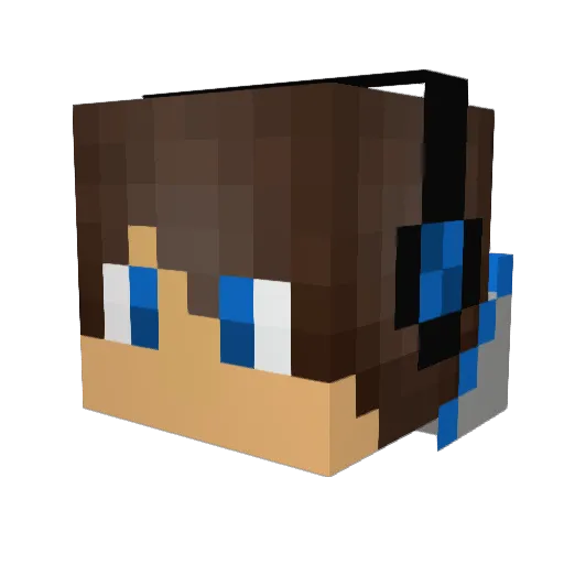 _lighting__rod Minecraft avatar head, 3D render