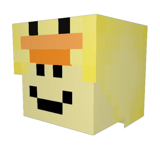 _likes_to_play_ Minecraft avatar head, 3D render