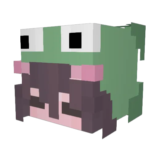 _lilastro Minecraft avatar head, 3D render