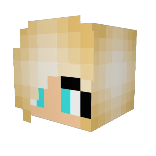 _lilss_ Minecraft avatar head, 3D render