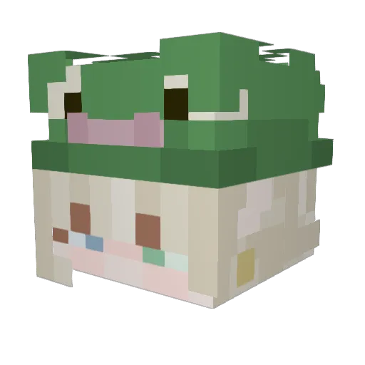 _linka__ Minecraft avatar head, 3D render