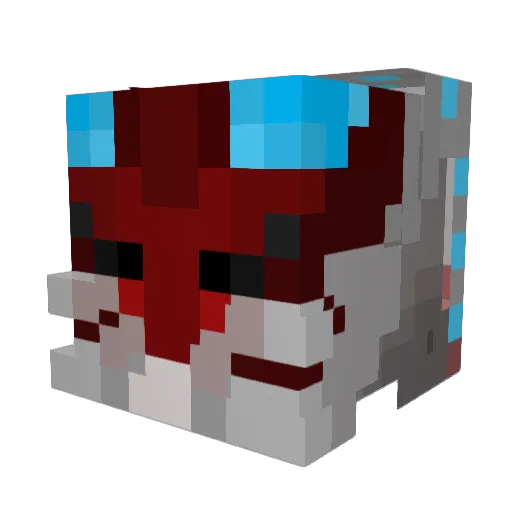 _lipk Minecraft avatar head, 3D render