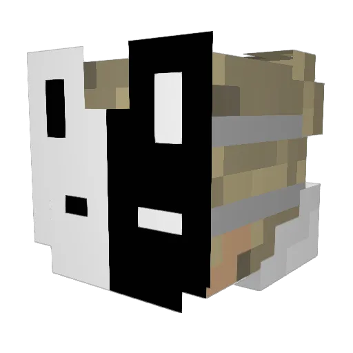 _liquidman Minecraft avatar head, 3D render