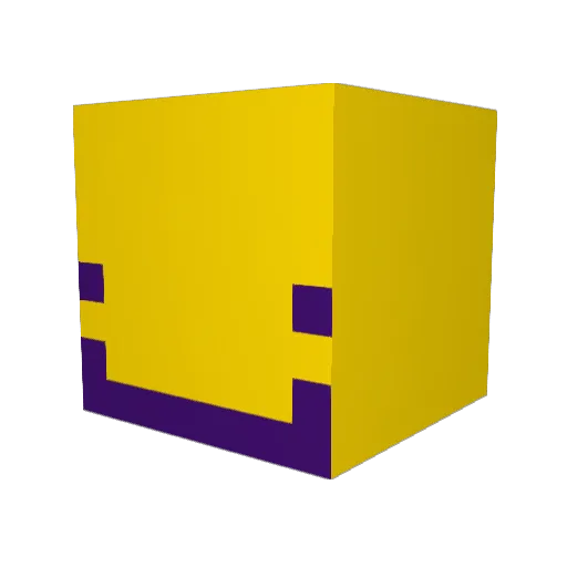 _lln Minecraft avatar head, 3D render
