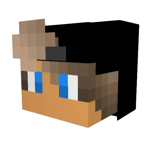 _logo123 Minecraft avatar head, 3D render