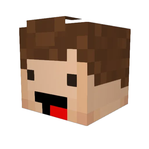 _loot_ Minecraft avatar head, 3D render