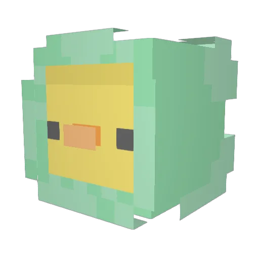 _love_u_ Minecraft avatar head, 3D render
