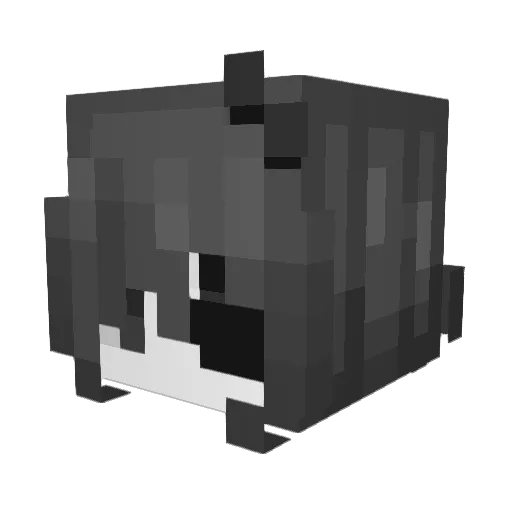 _lpqL Minecraft avatar head, 3D render