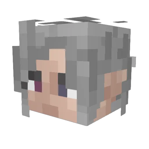 _luminum_ Minecraft avatar head, 3D render