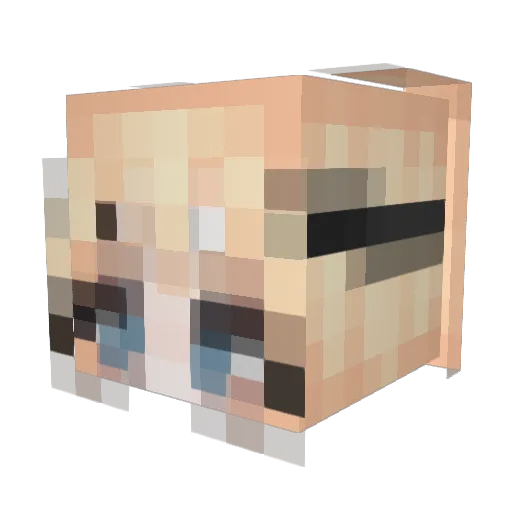 _lux_bi Minecraft avatar head, 3D render