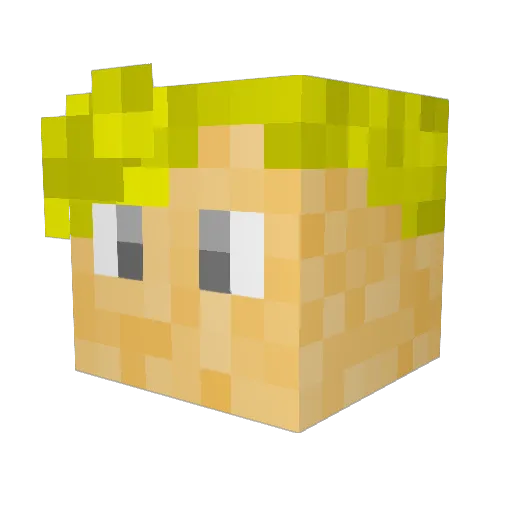 _lvsy_ Minecraft avatar head, 3D render
