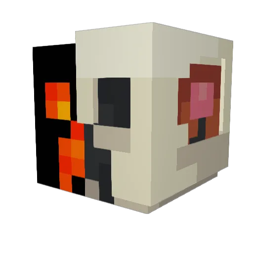 _lxca_361 Minecraft avatar head, 3D render