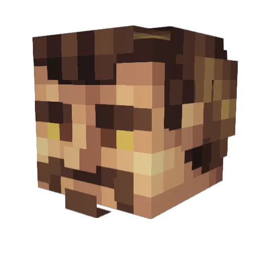 _lxcas__ Minecraft avatar head, 3D render