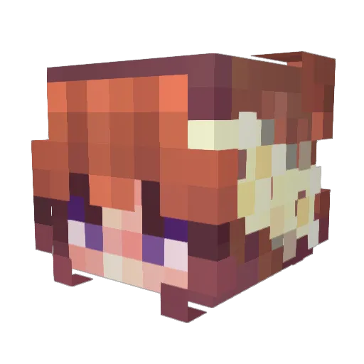 _lylac_ Minecraft avatar head, 3D render