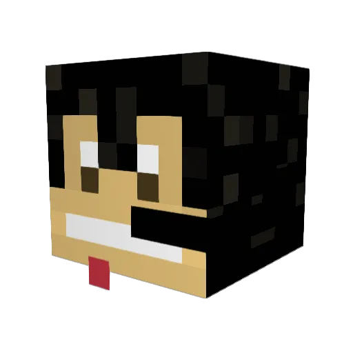 _lynet Minecraft avatar head, 3D render