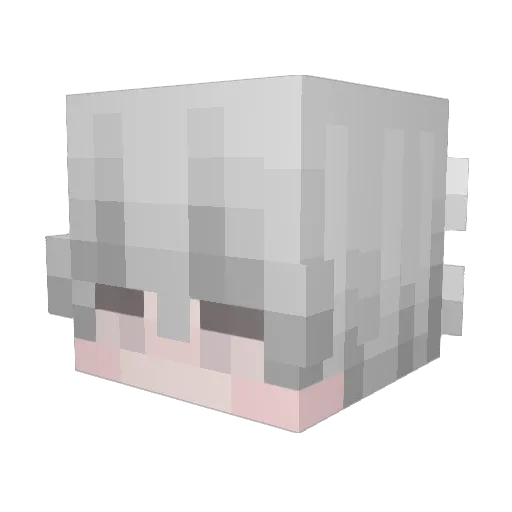 _lzd Minecraft avatar head, 3D render