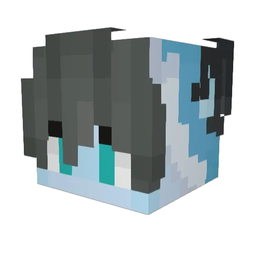 _m1ko_ Minecraft avatar head, 3D render