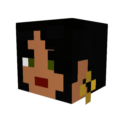 _m43ly_ Minecraft avatar head, 3D render