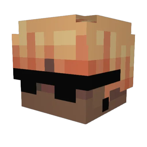 _m4dmax_ Minecraft avatar head, 3D render