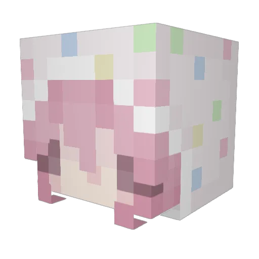 _m4r33e Minecraft avatar head, 3D render