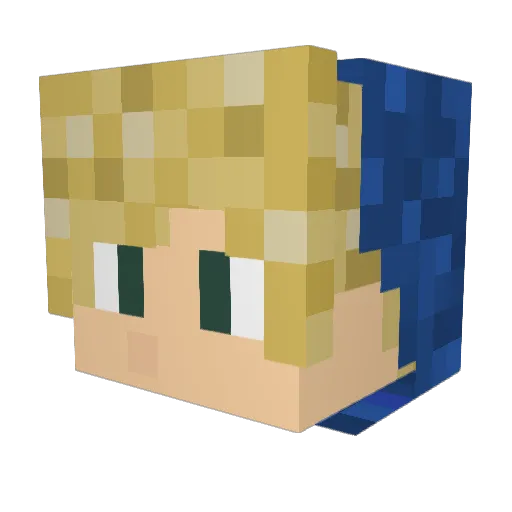 _mAGNUK_ Minecraft avatar head, 3D render