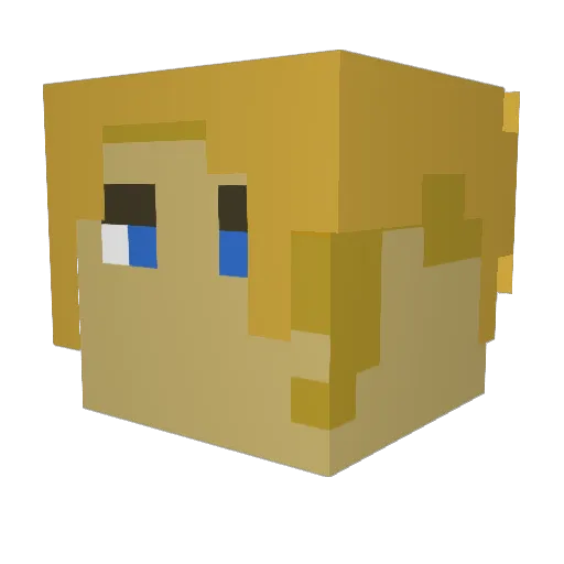 _mTv_ Minecraft avatar head, 3D render