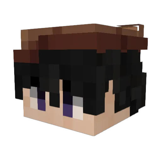 _m_w_s_ Minecraft avatar head, 3D render