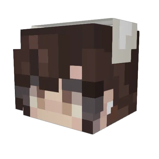 _maddi__ Minecraft avatar head, 3D render