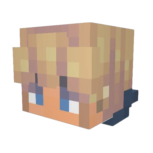 _maffo_o Minecraft avatar head, 3D render