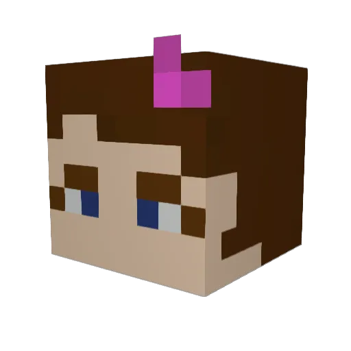 _magnolia____ Minecraft avatar head, 3D render