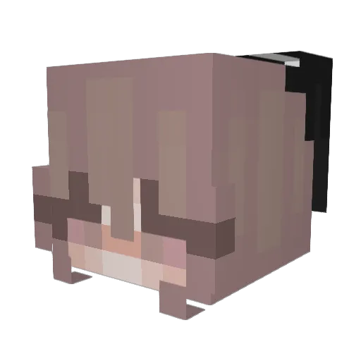 _makoto Minecraft avatar head, 3D render