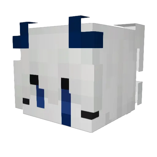 _makro Minecraft avatar head, 3D render