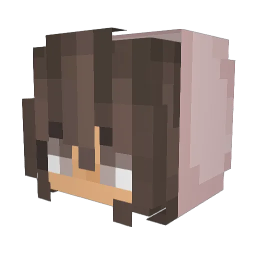 _mama_ Minecraft avatar head, 3D render