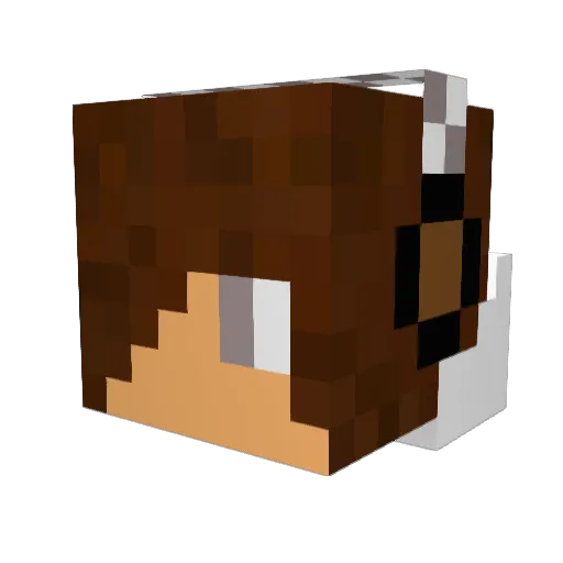 _mankonza_ Minecraft avatar head, 3D render