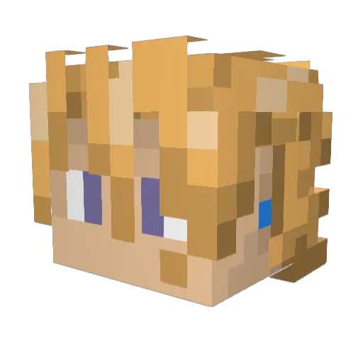 _mapthor Minecraft avatar head, 3D render