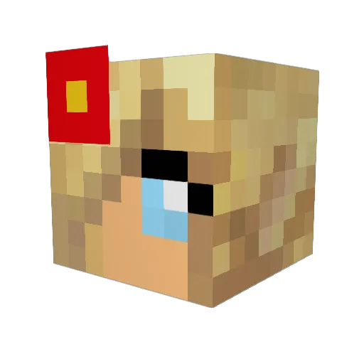 _mara03_ Minecraft avatar head, 3D render