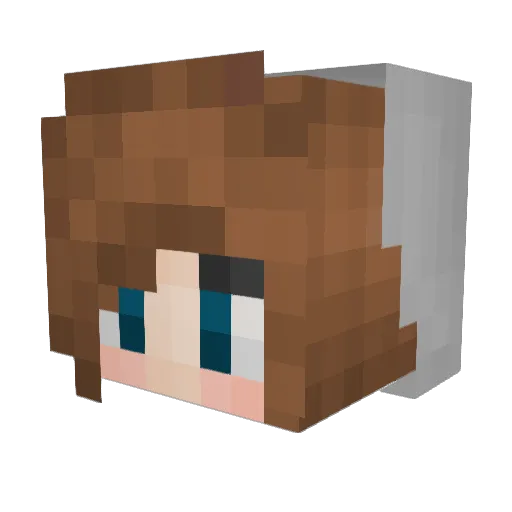 _marienna_ Minecraft avatar head, 3D render